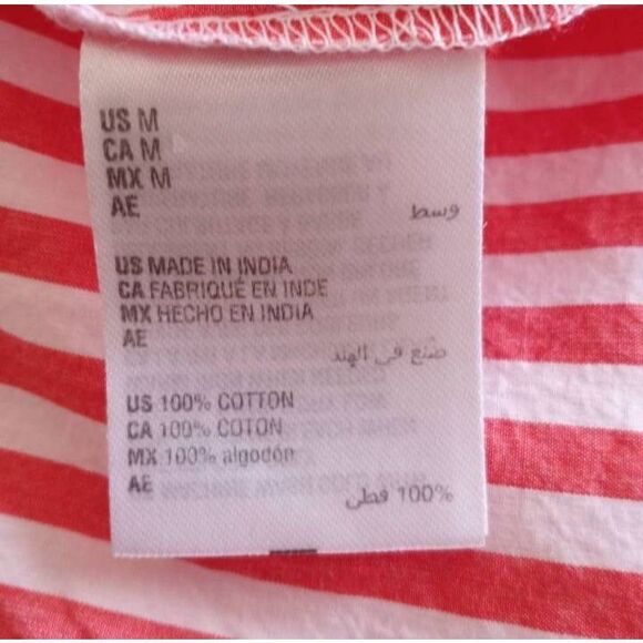 STYLE & CO. RED & WHITE STRIPE SLEEVELESS BLOUSE SZ.M NWT. - Picture 6 of 7